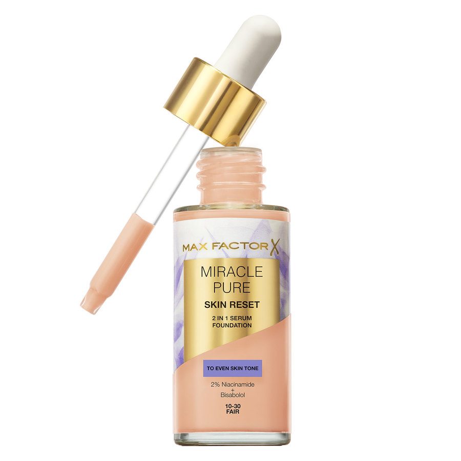 Max Factor Miracle Pure Skin Reset 2 In 1 Serum Foundation Fair 30ml