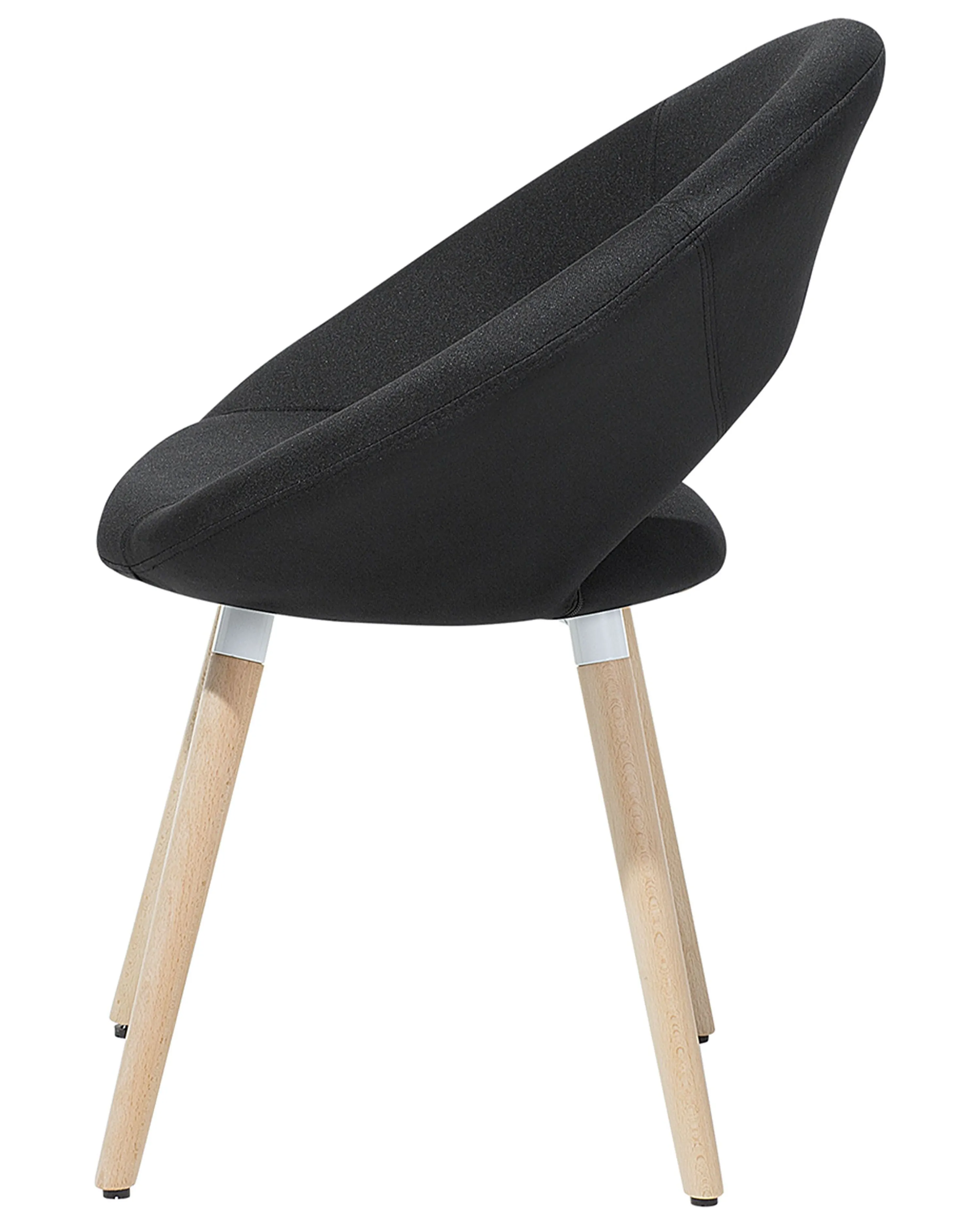 Set van 2 eetkamerstoelen ROSLYN Stof Zwart