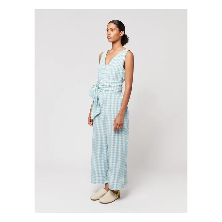 Bobo Choses Combinaison Ceinturée Vichy - Collection Femme  | Bleu turquoise