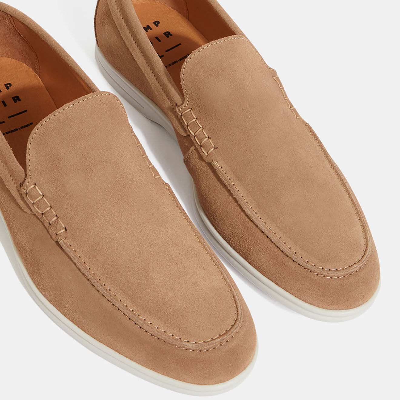 Comptoir GL Mocassins en Velours de Cuir taupe