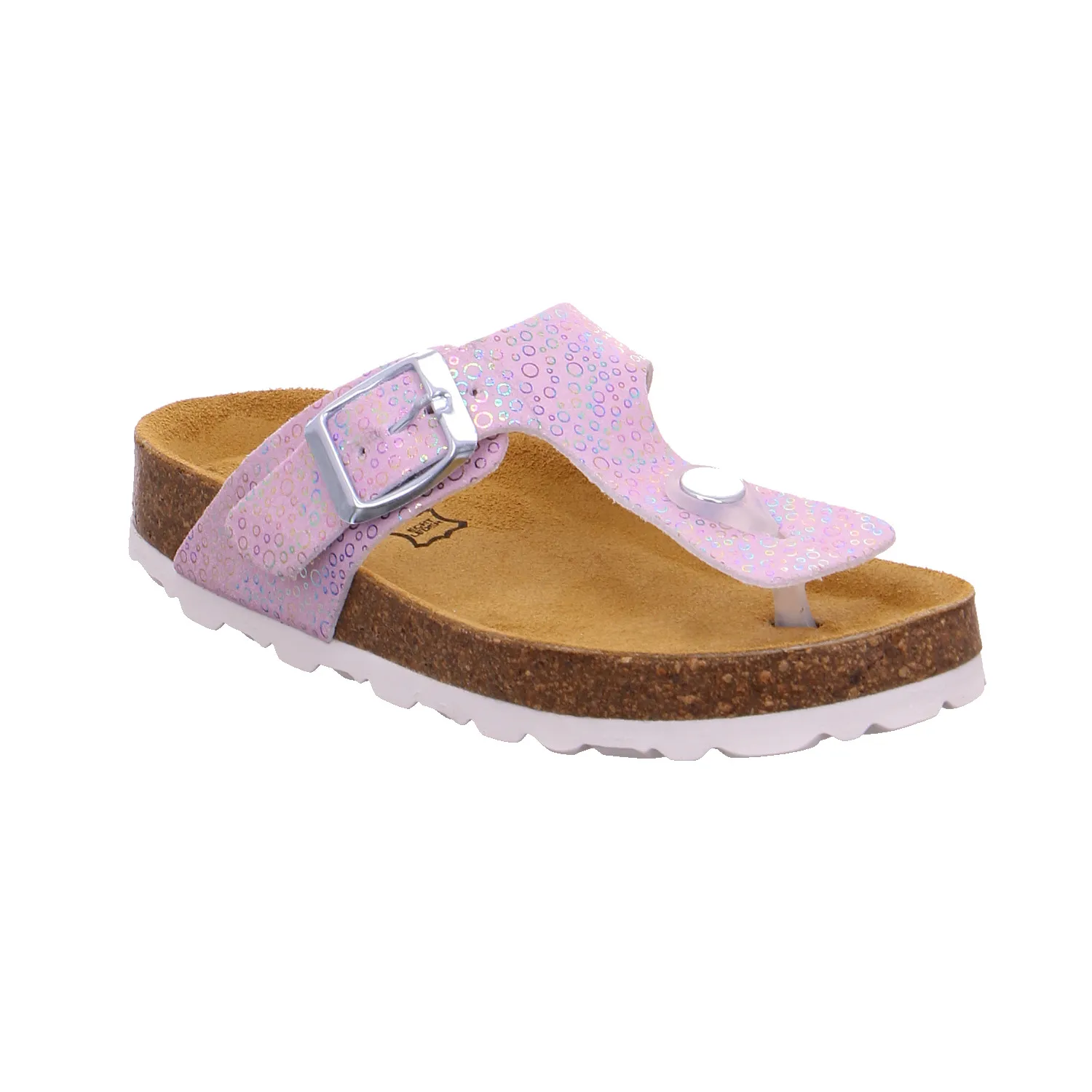 BIOLife Kinder-Zoccoli /Flip Flops Rosa Lederimitat  Zehentrenner