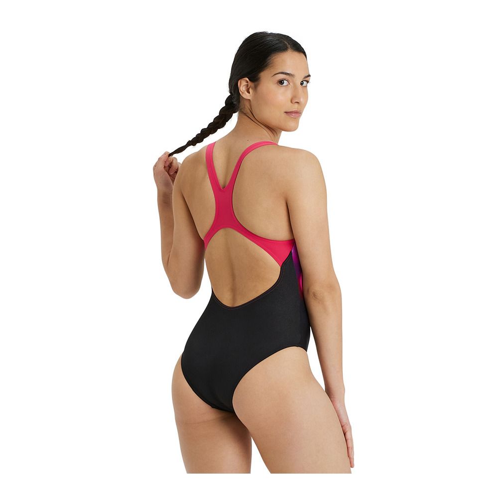 Arena PLACEMENT - Maillot de bain 1 pièce Femme black/freak rose