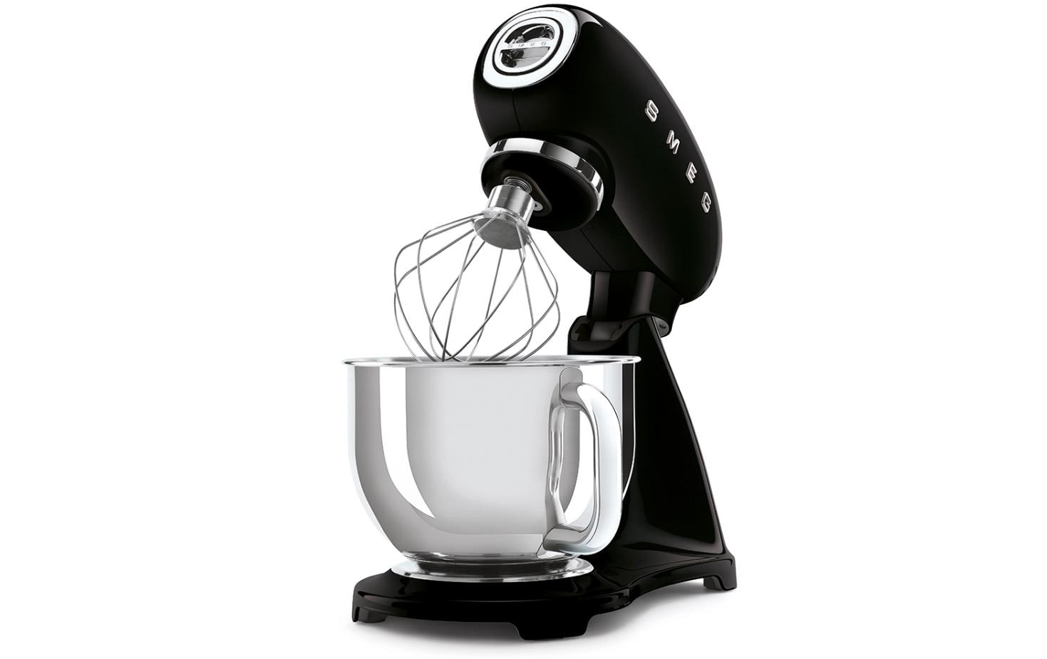 Küchenmaschine 50's Style SMF03BLEU Schwarz<br>Vielseitiges Küchengerät mit 10 Geschwindigkeitsstufen