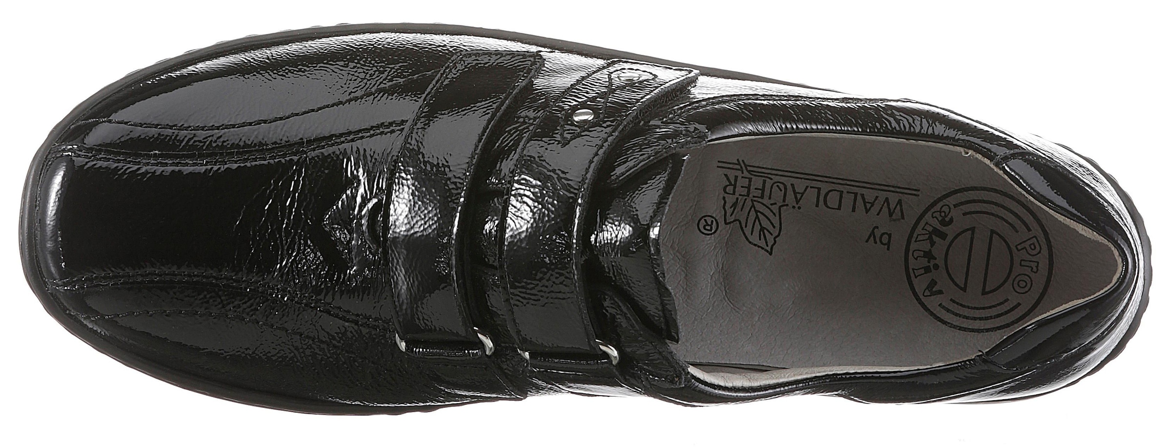 Waldläufer Klettschuh »HENNI«  Bequemschuh, Slipper in Glanzoptik und komfortabler Schuhweite H