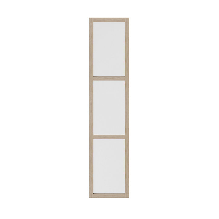 Porte battante verre opaque effet chêne GoodHome Atomia H. 224,7 x L. 49,7 cm