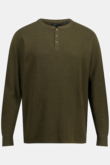 Strickhenley, Pullover, Langarm, Strukturstrick, Rundhals, bis 8 XL