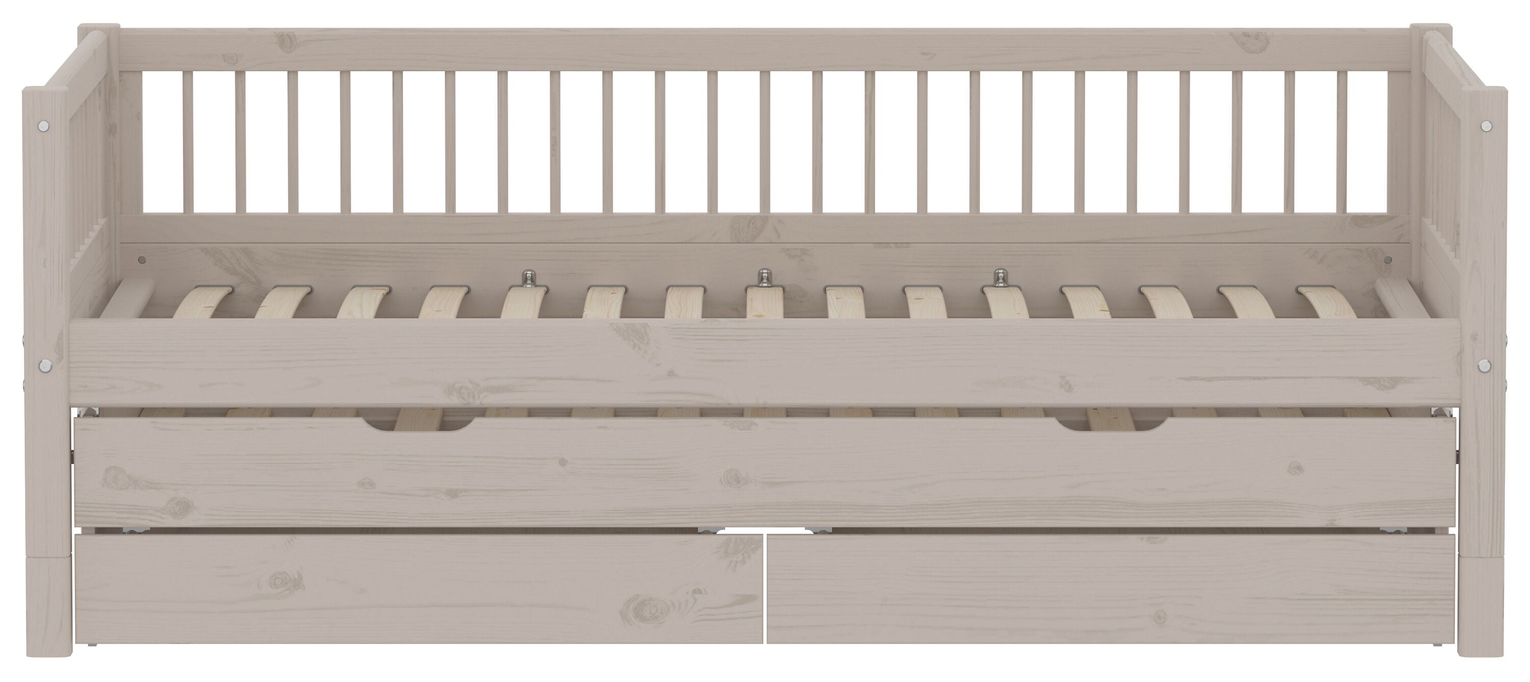 Flexa CLASSIC Kombibett - Grau / B: 100.0 cm x T: 210.0 cm x H: 81.0 cm