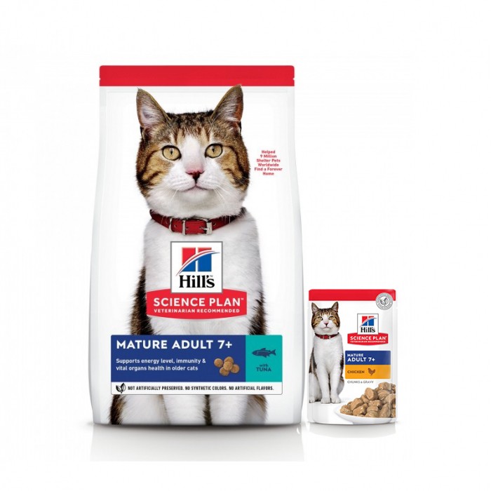 HILL'S Science Plan Mature Adult 7+ au Poulet - Croquettes pour chat