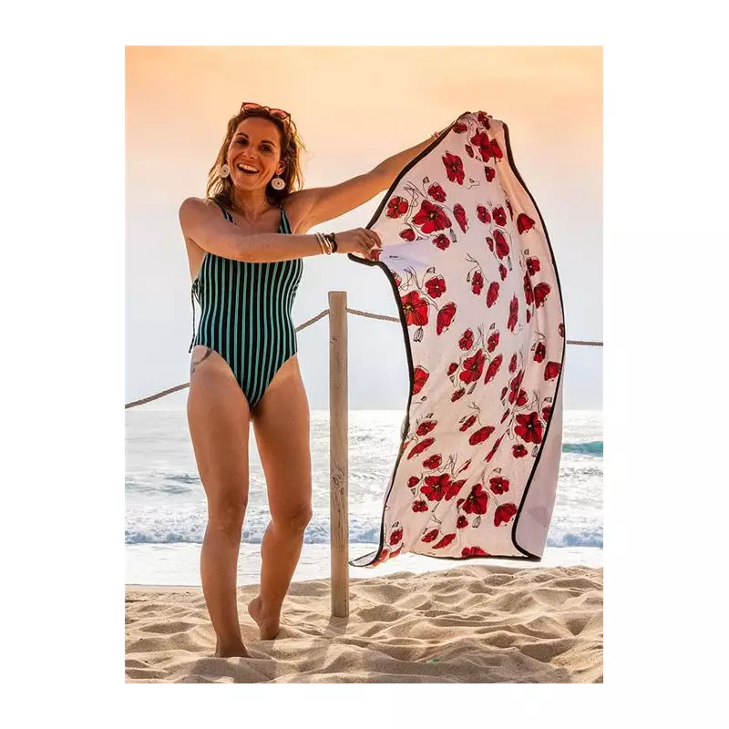 Serviette de plage ALL IN Coquelicot