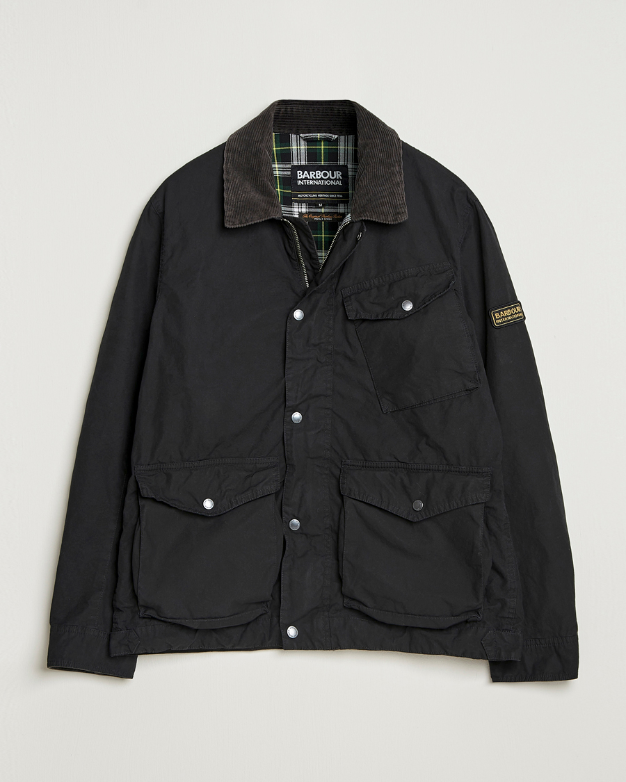 Barbour International Drifter Washed Wax Jacket Black