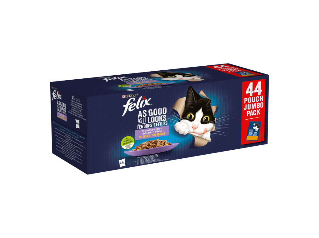 COMIDA HÚMIDA PARA GATO FELIX FANTASTIC 44X85G