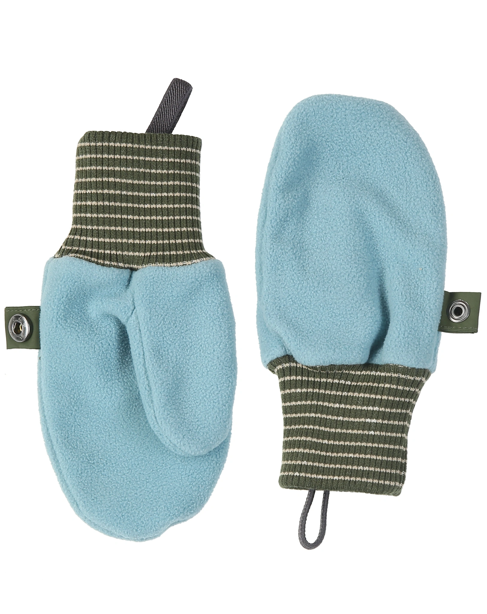 Fleece-Fäustlinge PUPUJUSSI in smoke blue/ bronze green