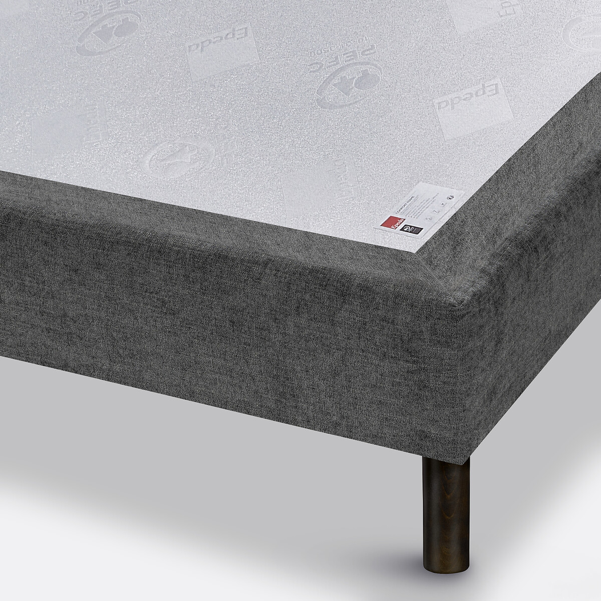 EPEDA<br>Base de cama com ripas revestidas Le nature Médium