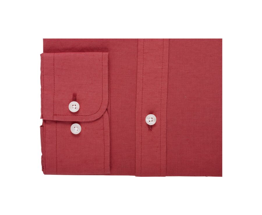 Chemise coton lin rouge vintage - SILBERT