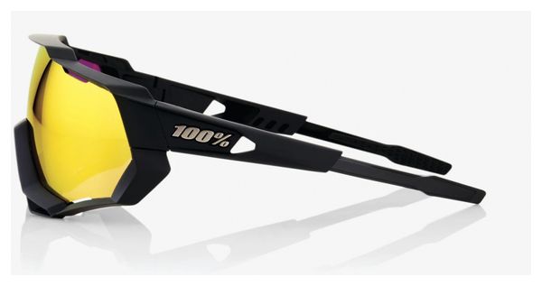 Lunettes 100% Speedtrap Soft Tact Noir - Hiper Red Multilayer