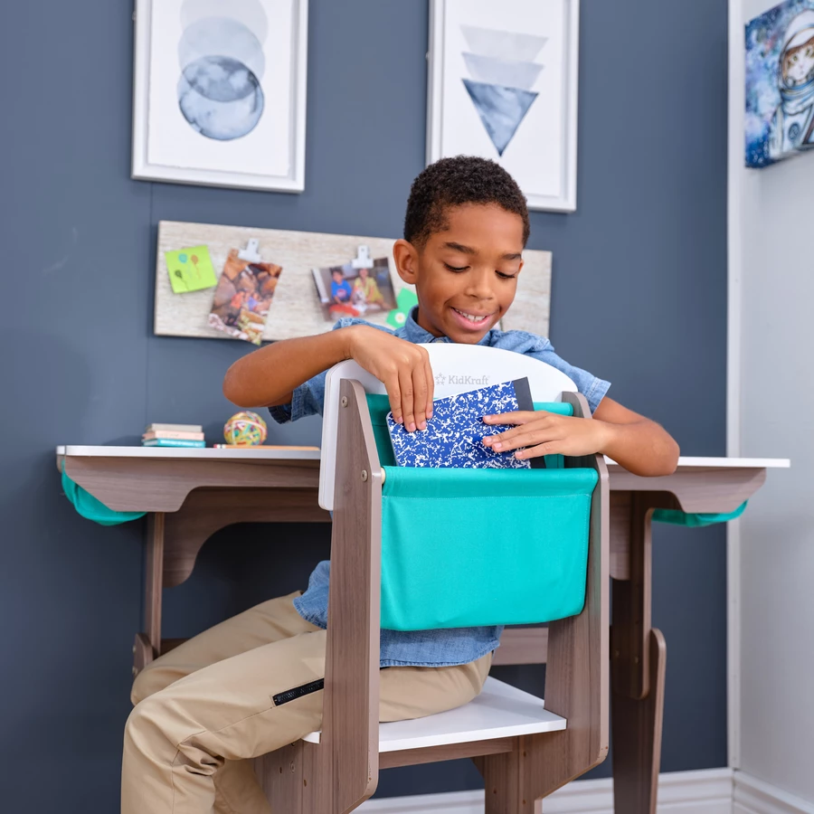 KidKraft® Verstellbarer Schreibtisch mit Stuhl Grow Together™“, aschgrau