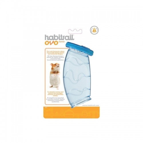 Toca curva em formato de ovo para hamsters, azul