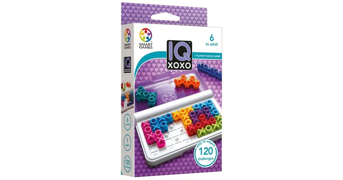 SmartGamesIQ XOXO Denkspel  (Nederlands, 1 speler, Vanaf 6 jaar, 120 opdrachten)