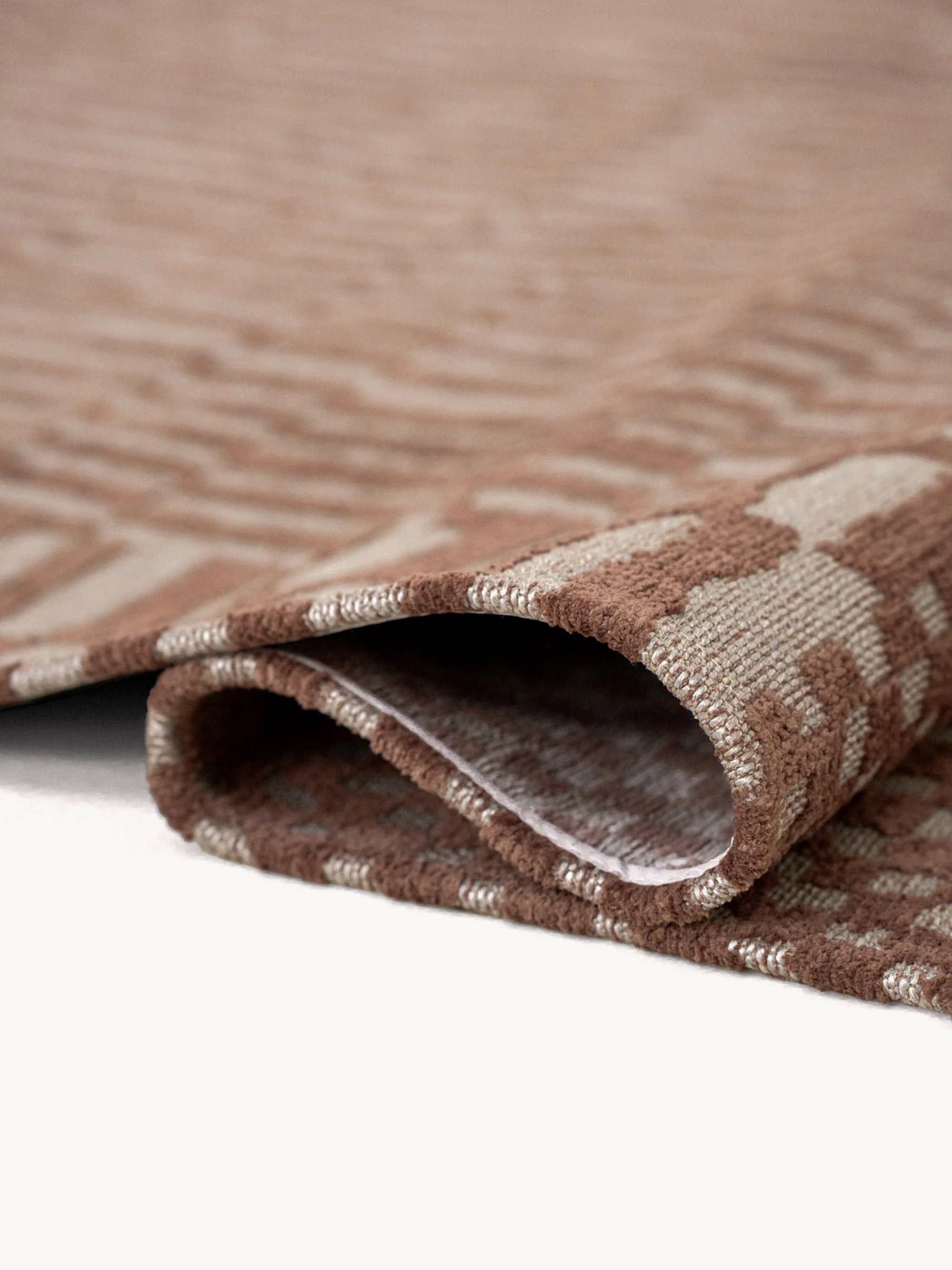 Wasbaar jacquard in- & outdoor vloerkleed Berber