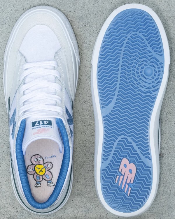 New Balance Numeric Franky 417 White Blue Laguna 6 US / 38.5 EU