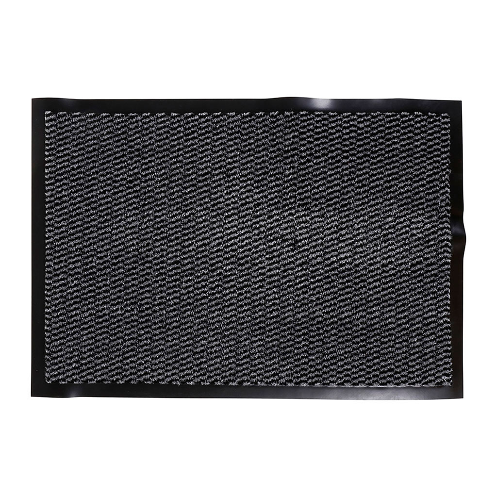 Tapis d'intérieur anti-poussière et absorbant gris 40x60cm