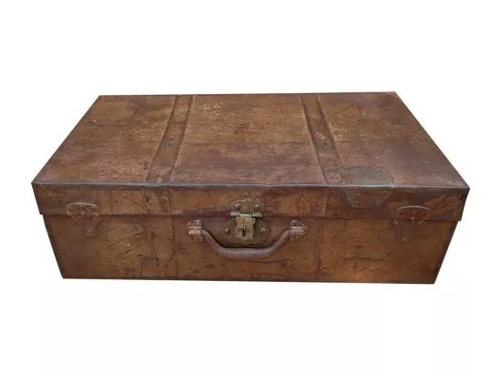 Valise en métal marron 58x34x17h