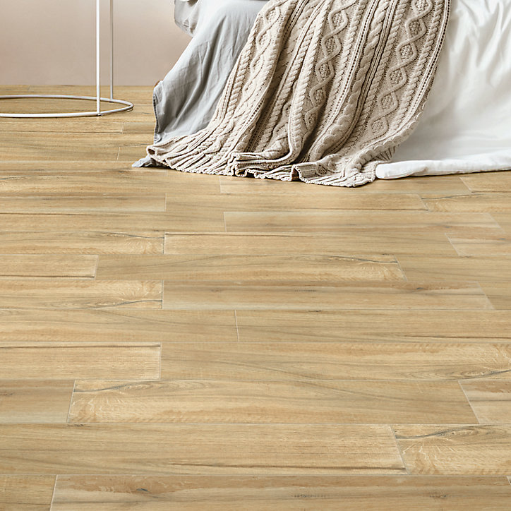 Carrelage sol effet bois naturel Woodland 15 x 90 cm