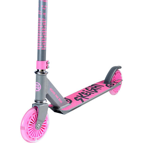 Skeight LED løbehjul grå/pink