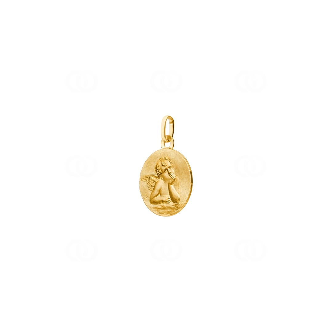 Anhänger 750/18 K Gelbgold Schutzengel 16mm