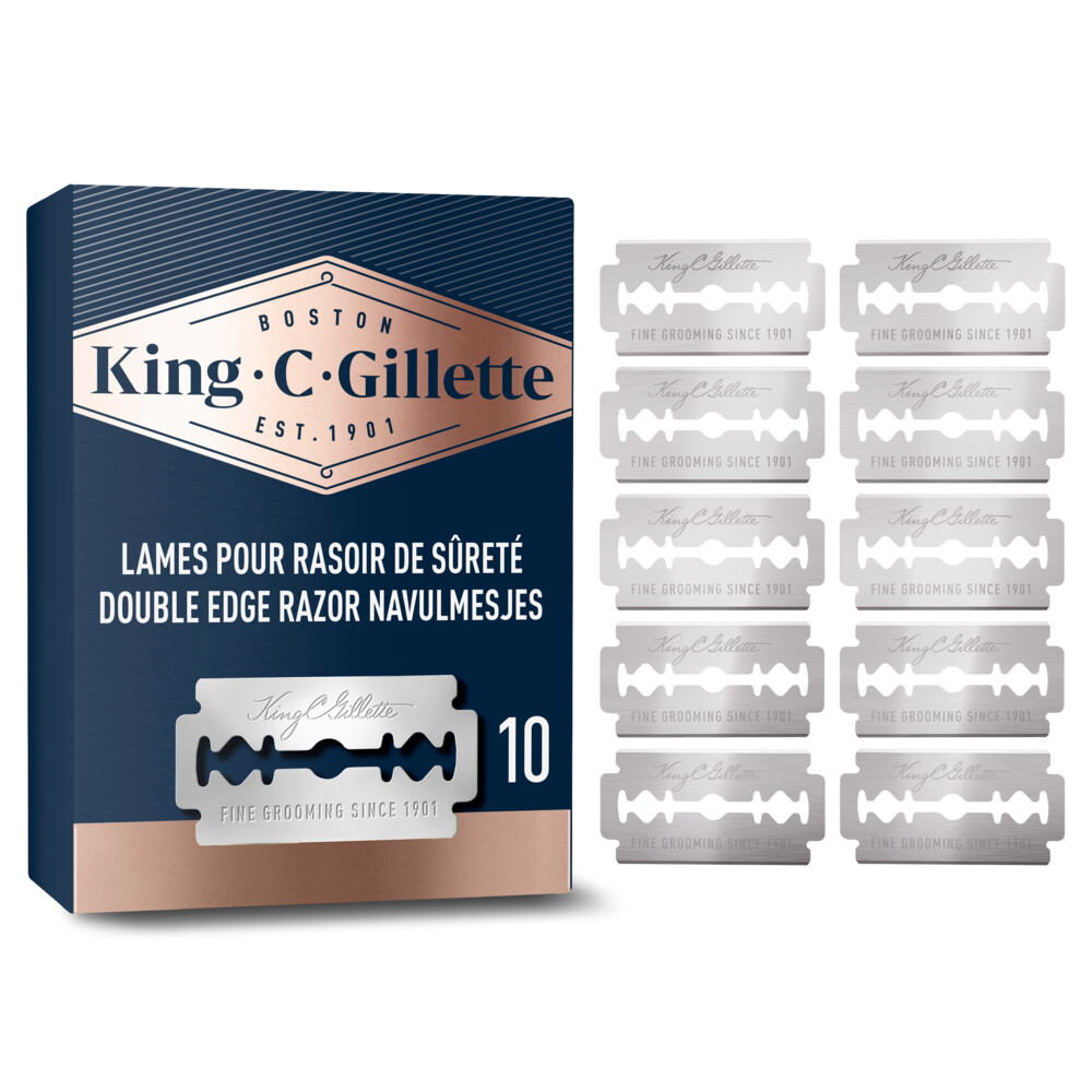 King C. Gillette Double Edge Safety Razor Navulling Scheermesjes10 stuks