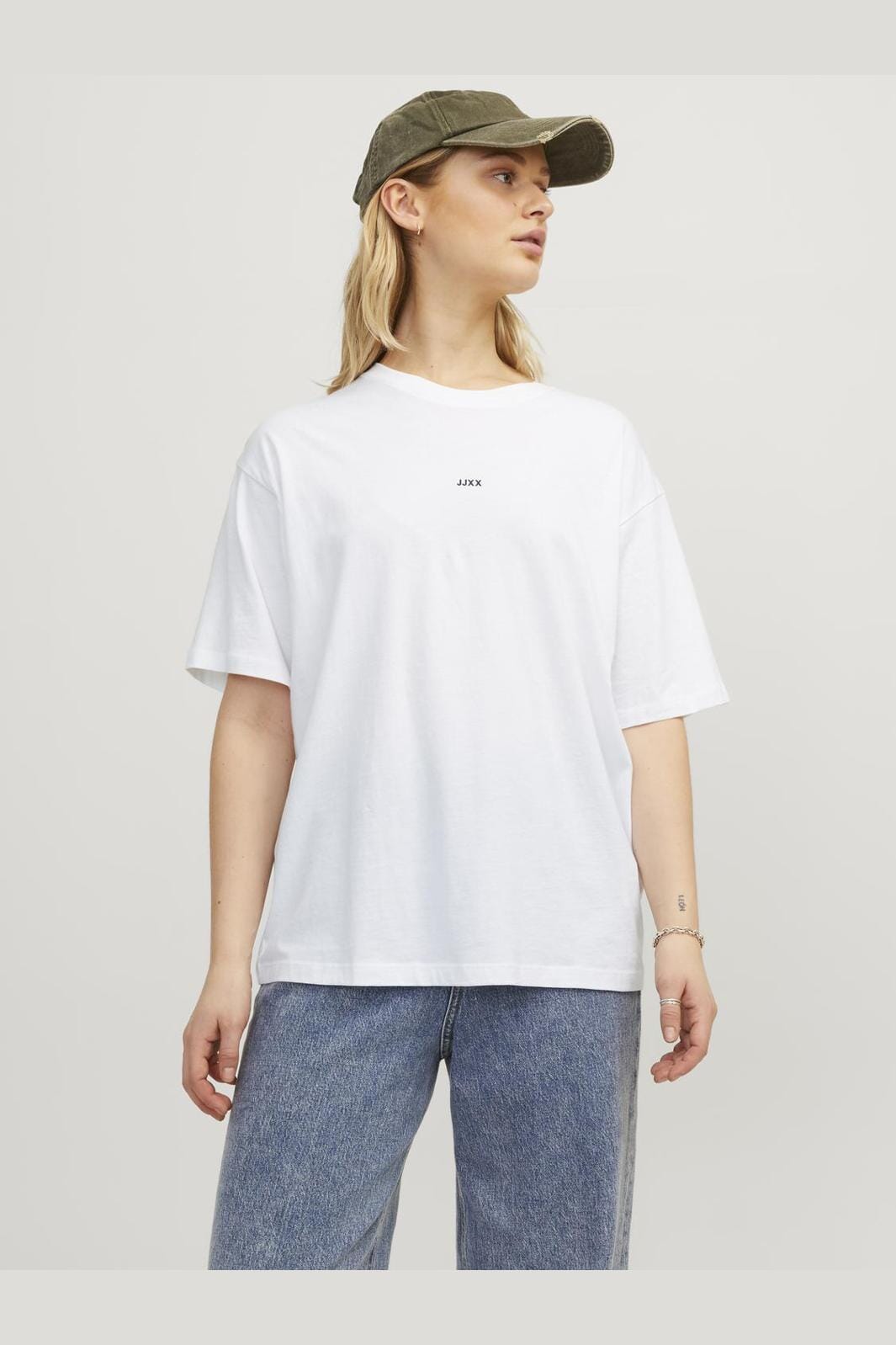 Jjxx Jxandrea Loose Ss Logo Tee 3861156 bright white black logo