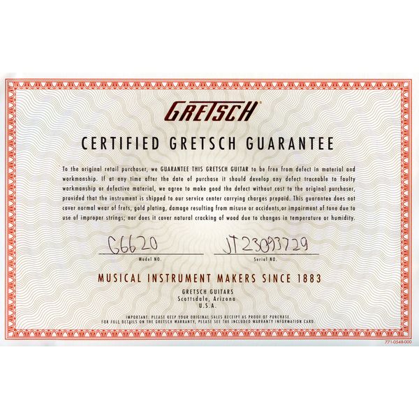 Gretsch G6620T-RUO PE Nashville DC