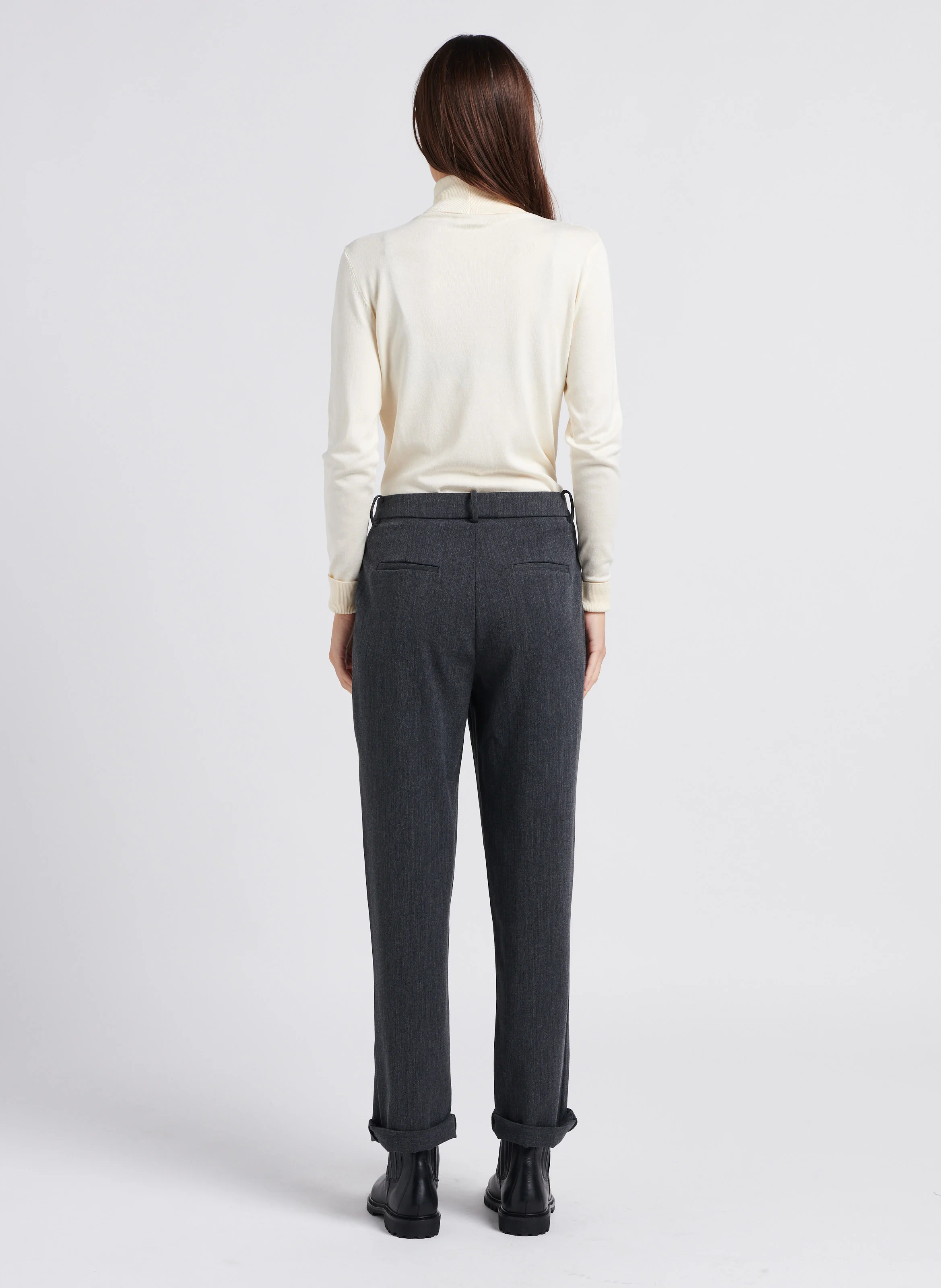 RILEY - Pantalon droit| Gris