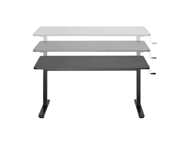 LogiLink EO0027, Lige, Rektangulær form, Spånplader, Aluminium, Stål, Hjemmekontor, Kontor, Sort