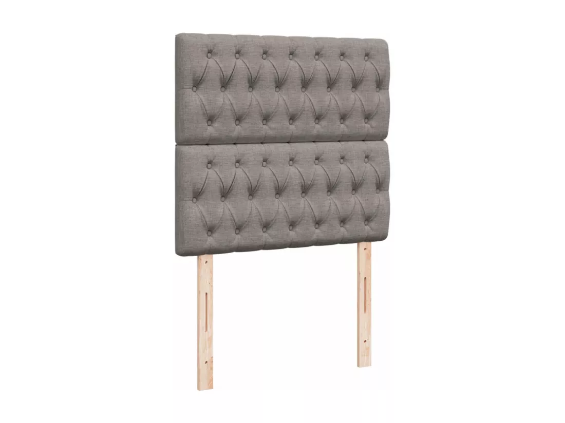 Sommier à lattes de lit avec matelas Taupe 90x190 cm Tissu