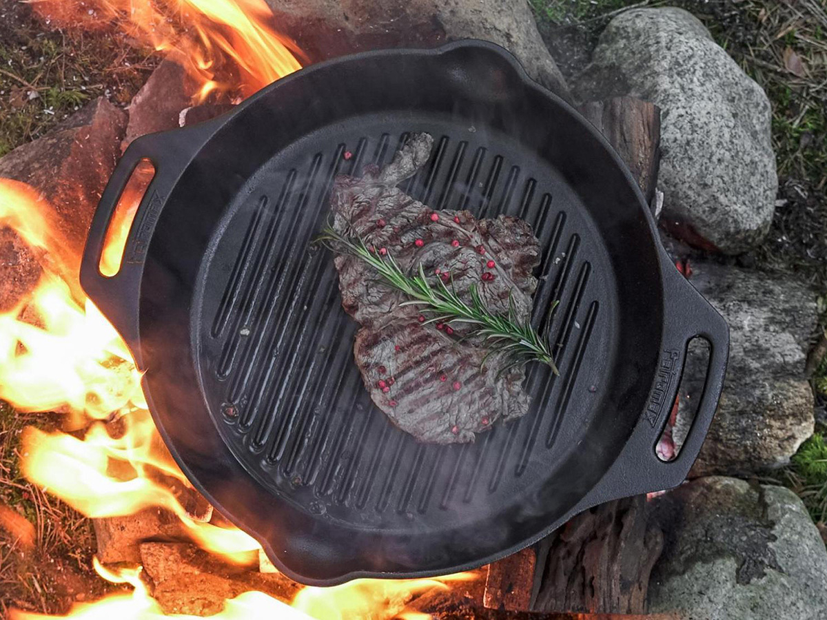 Petromax grill Skillet 2 handvaten Ø 35 cm gietijzeren pan