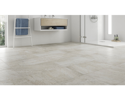 Porseleinen wand- en vloertegel Quarziet Blanco 32 x 62,5 x 0,9 cm