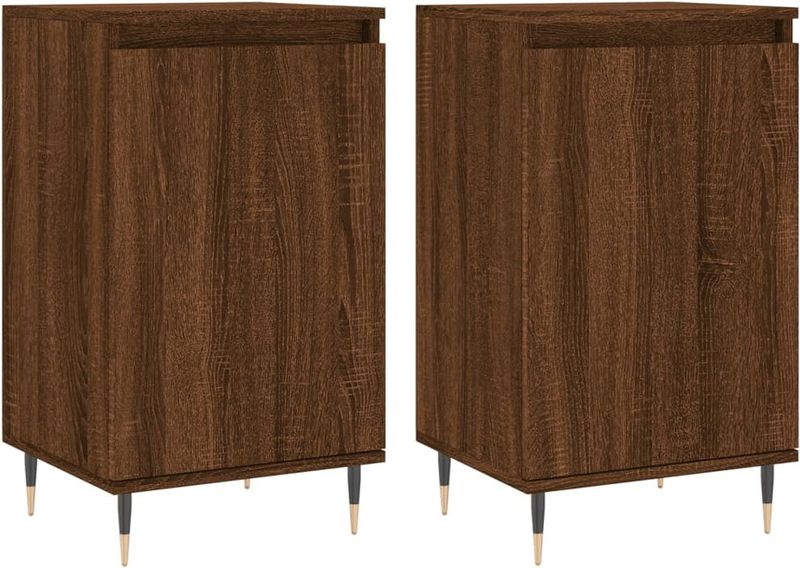 Dressoir - Hout - Metalen Poten - 2 Vakken