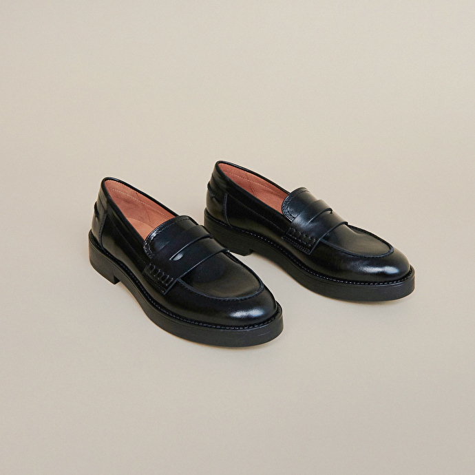 Mocassins  en cuir noir