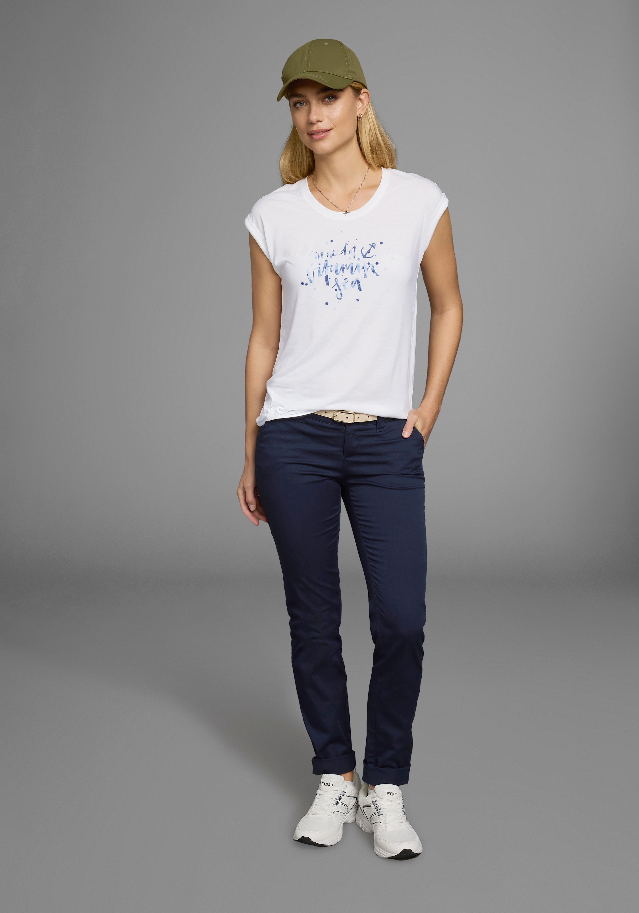 Ocean Sportswear T-Shirt, 2 Stk. Kurzarm mit Aufschlag,  lässiger Schnitt,  mit Logodruck