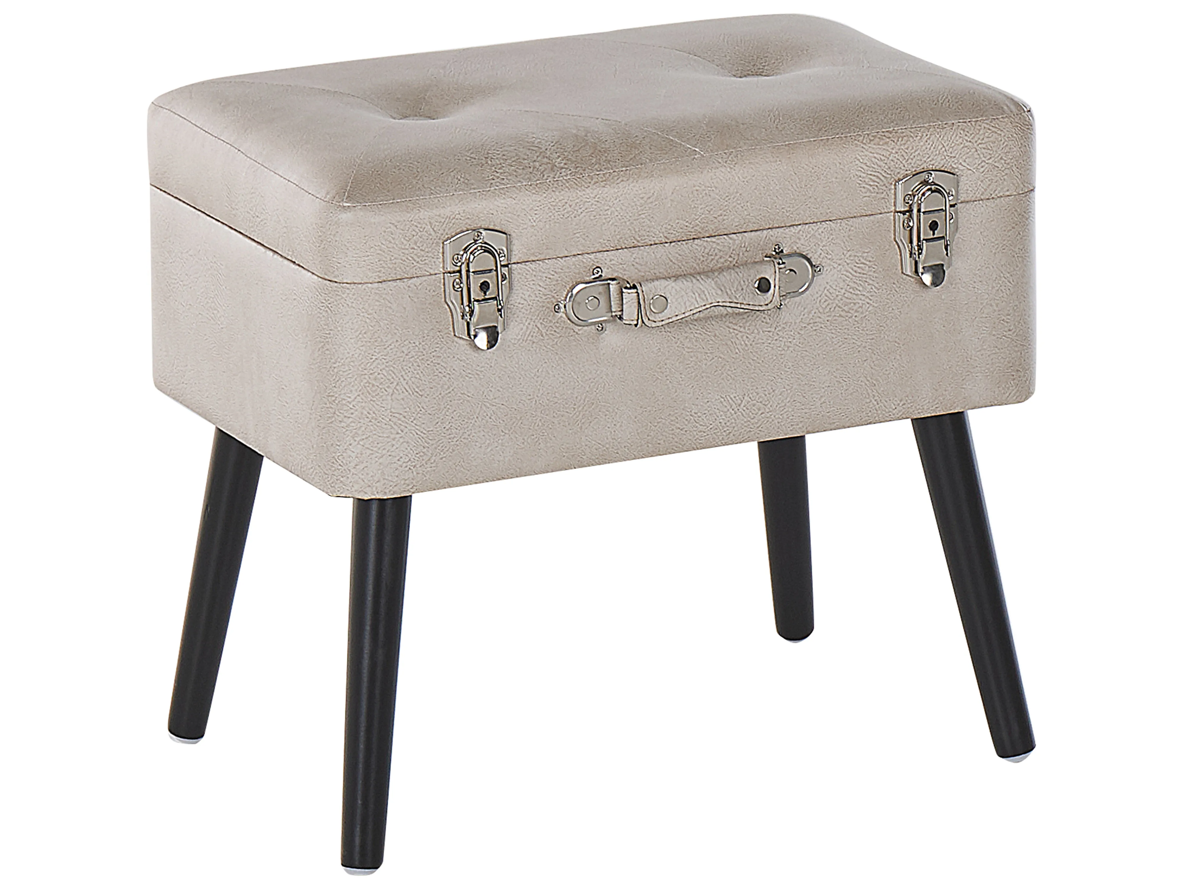 Hocker met opbergruimte MALLARD Kunstleer Beige