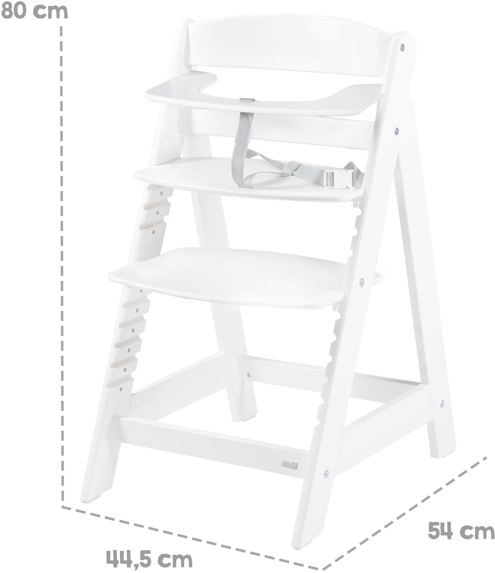 roba® Hochstuhl »Treppenhochstuhl Sit Up Click 'N' Flex, weiss« () aus Holz