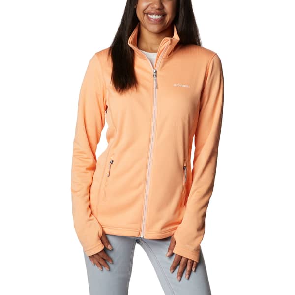 Veste polaire randonnée COLUMBIA W PARK VIEW™ GRID FLEECE FULL ZIP PEACH HEATHER
