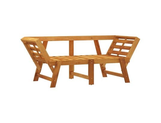 VIDAXL - Banc de jardin avec coussins 2 en 1 bois d'acacia massif