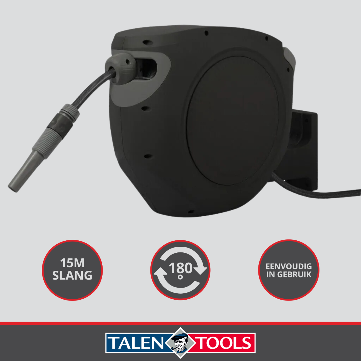 Talen Tools - Wandslangenbox â Deluxe â Tuinslang Â½ - 15 meter -