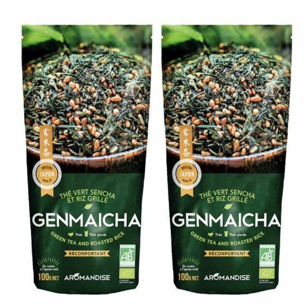 Thé vert bio japonais genmaicha - sencha & riz grillé 200 g
