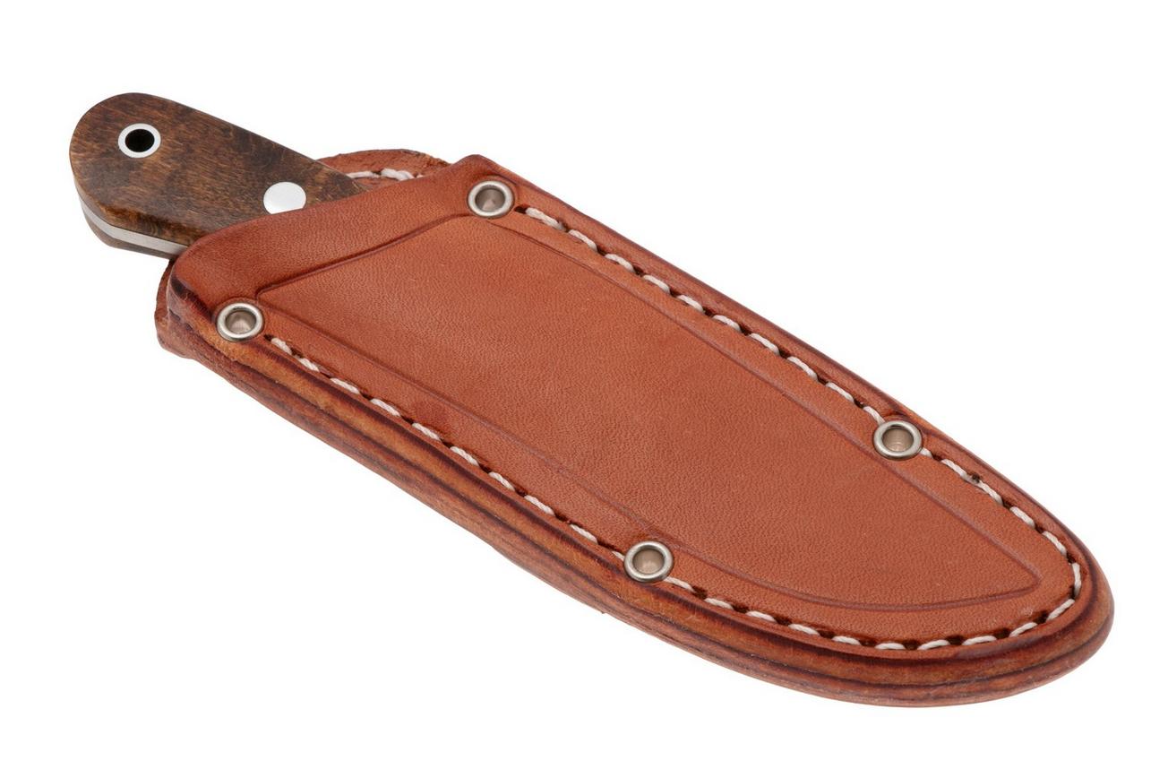 Bark River Essential CPM MagnaCut, Dark Birdseye Maple, vaststaand mes