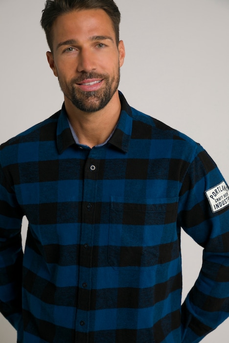 Karohemd, Overshirt, Langarm, Kent Kragen, Modern Fit