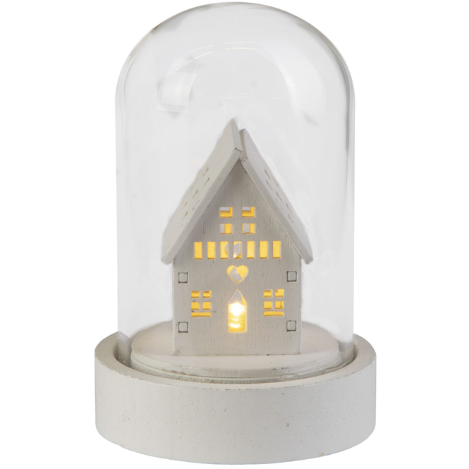 LED-Dekoglocke - aus Glas - 5,5 x 8,5 cm - 1 Stück