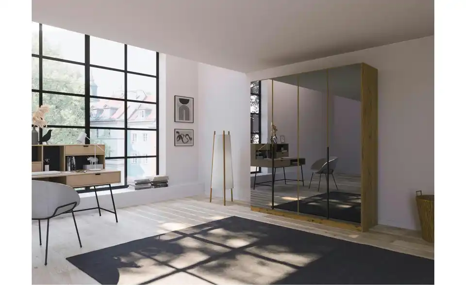 Drehtürenschrank Skyla Eiche Artisan (Nachbildung) 181 cm